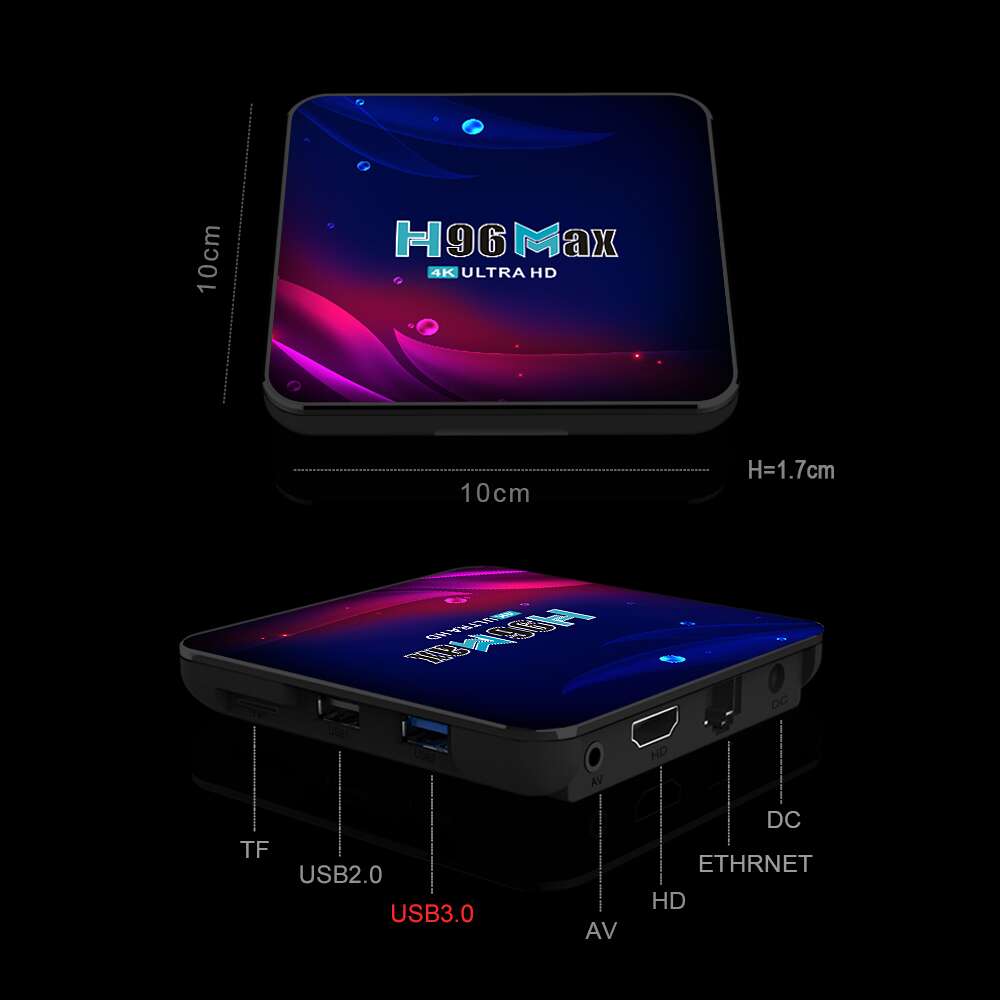 H96 Max V11 RockChip RK3318 caja de televisión inteligente fabricante exportador de China