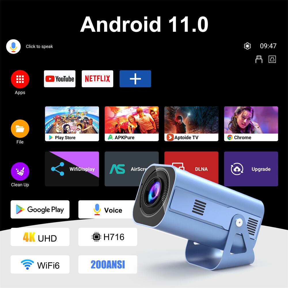 H96Max B11 Allwinner H716 proyector android China fabricante proveedor