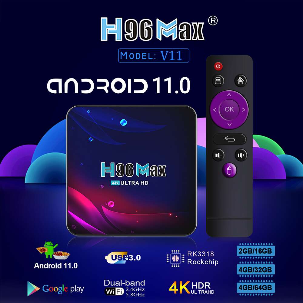 Caja de televisión inteligente H96 Max V11 RockChip RK3318: su sistema de teatro en casa perfecto